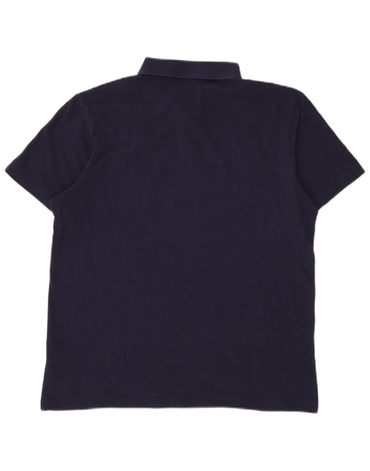 Polo da uomo Puma Large in cotone blu navy