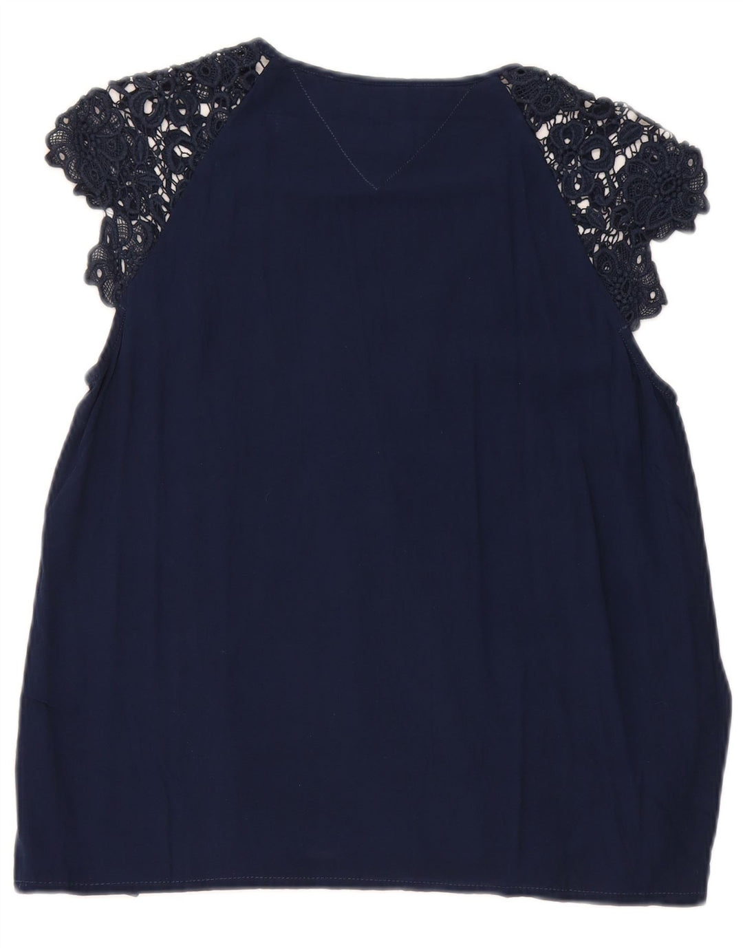 Camicetta da donna Tommy Hilfiger Top UK 10 Small viscosa blu navy