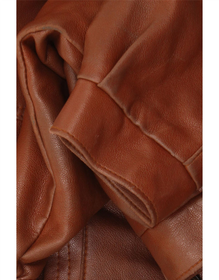 Giacca in pelle vintage da uomo UK 38 Marrone medio