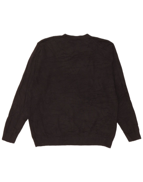 Maglione Zara da uomo girocollo piccolo in viscosa nera