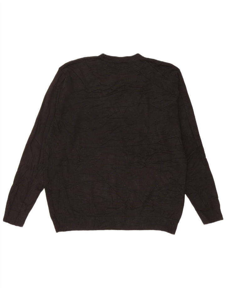 Maglione Zara da uomo girocollo piccolo in viscosa nera