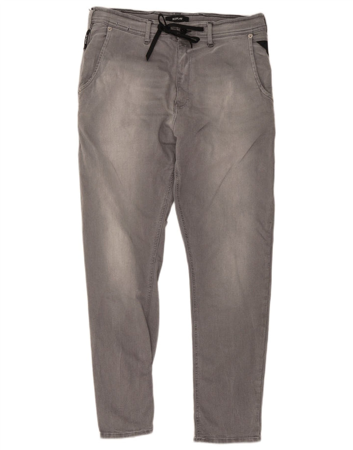 Jeans slim da uomo Replay W31 L28 cotone grigio