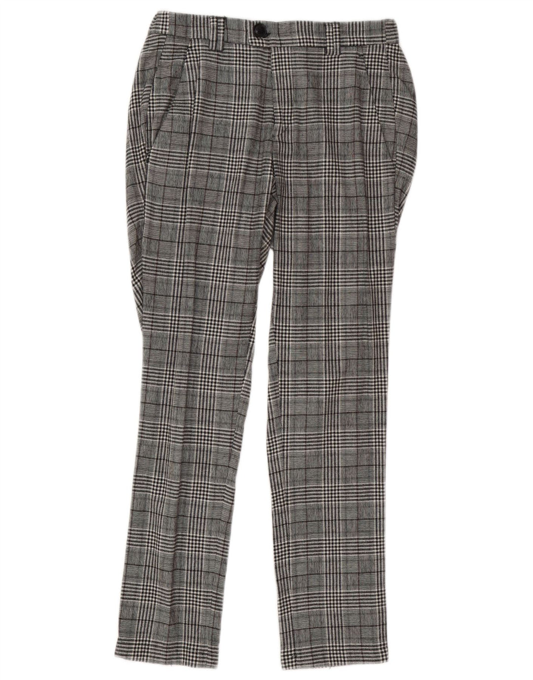 Pantaloni da Abito Donna Alessandro Dell'Acqua IT 44 Medio W30 L29 Grigio a quadri