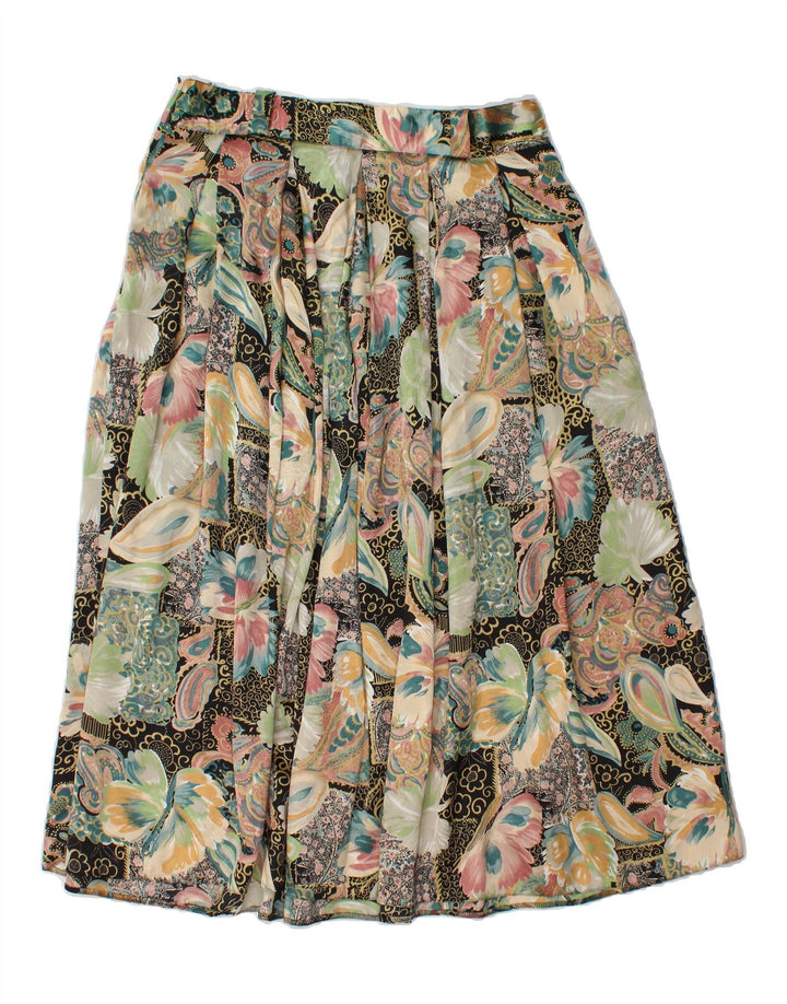 VINTAGE Womens A-Line Skirt IT 44 Medium W32 Multicoloured Floral Vintage Vintage and Second-Hand Vintage from Messina Hembry 