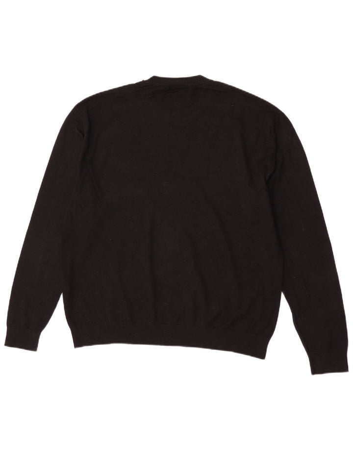Maglione Zara da uomo girocollo in viscosa nera media