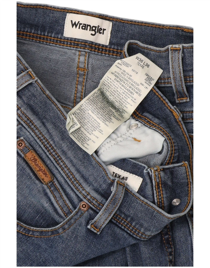 Jeans dritti da uomo Wrangler Texas W36 L36 cotone blu