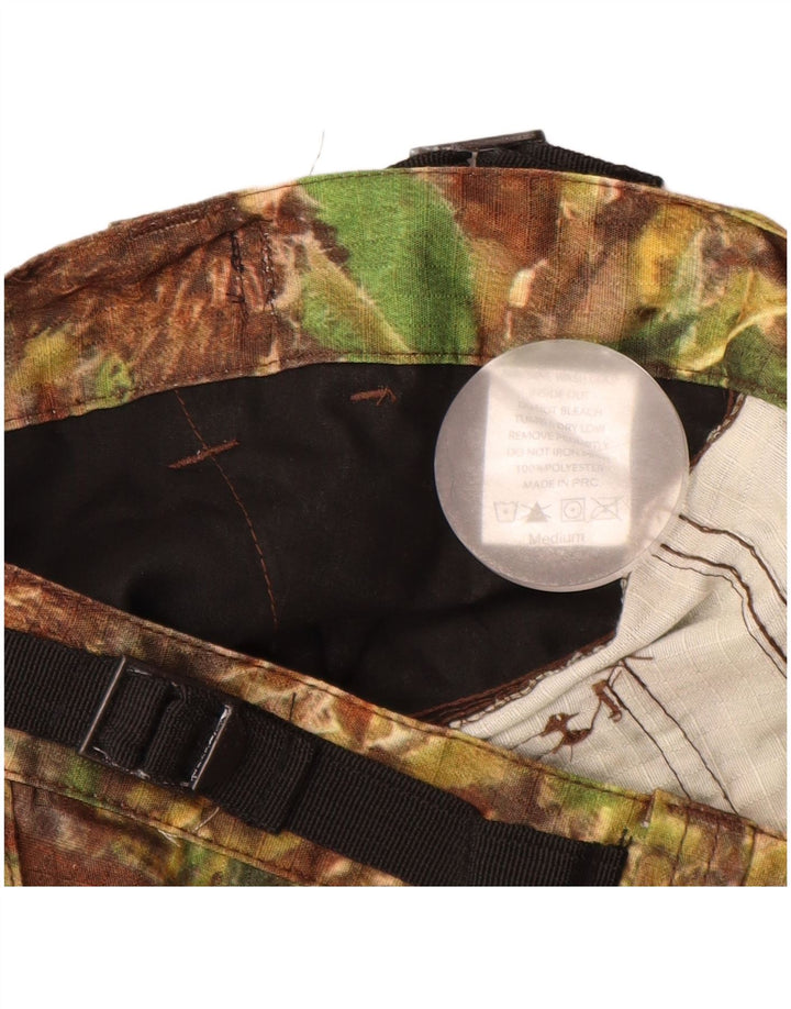 Pantaloni cargo dritti da uomo VINTAGE medi W32 L31 poliestere floreale kaki