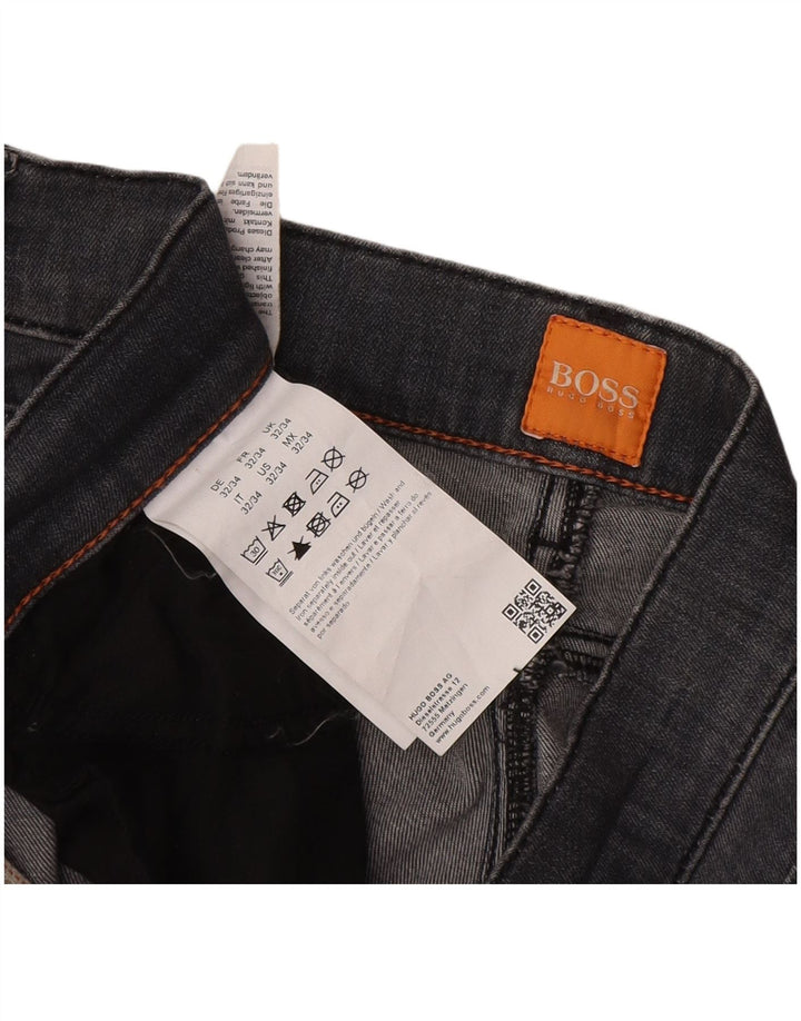 Jeans dritti da uomo Hugo Boss W32 L34 cotone grigio