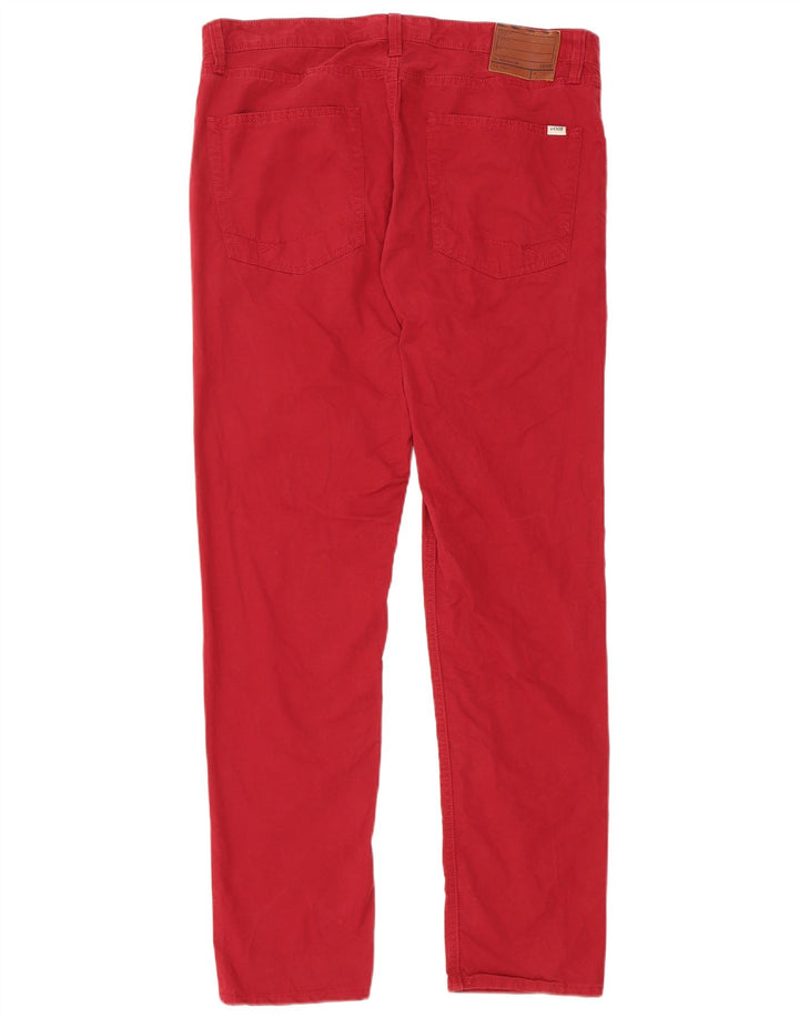 Pantaloni casual slim da uomo Vans W34 L31 in cotone rosso