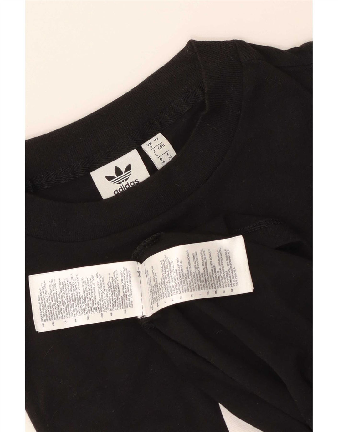 Canotta grafica da donna Adidas UK 8 piccola in cotone nero