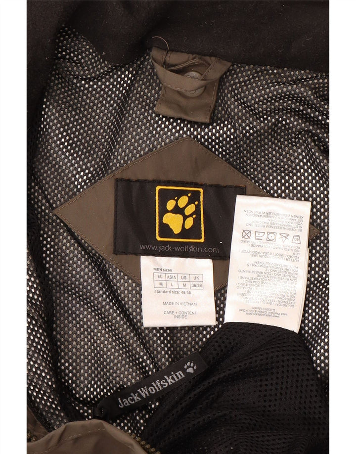 JACK WOLFSKIN Giacca antipioggia da uomo UK 36/38 Poliammide color block marrone medio