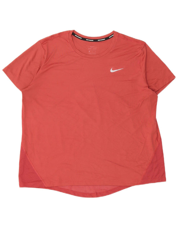 T-shirt da donna Nike Dri Fit Top UK 18 XL poliestere rosa