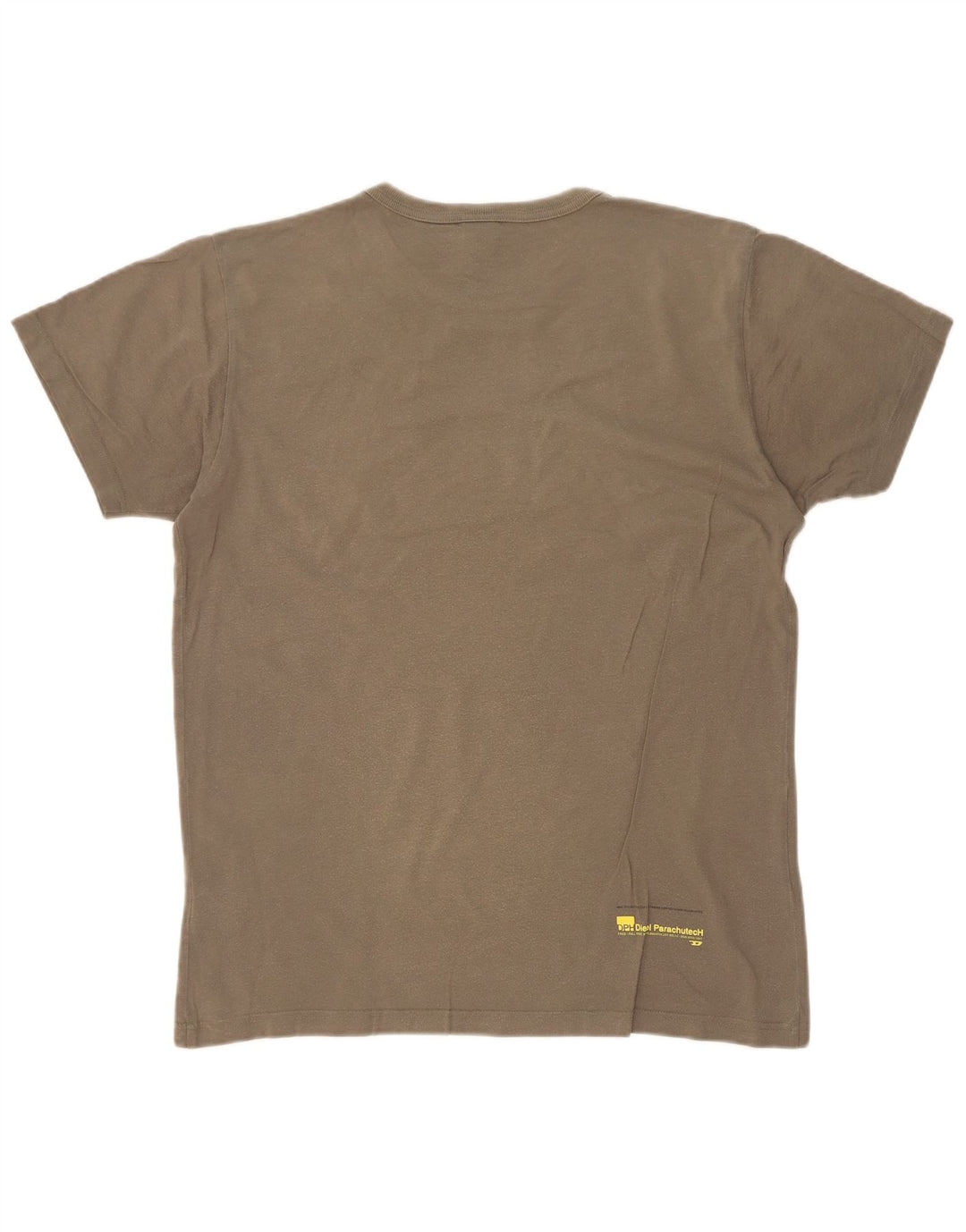 Diesel T-shirt grafica da uomo Top in cotone color block medio kaki