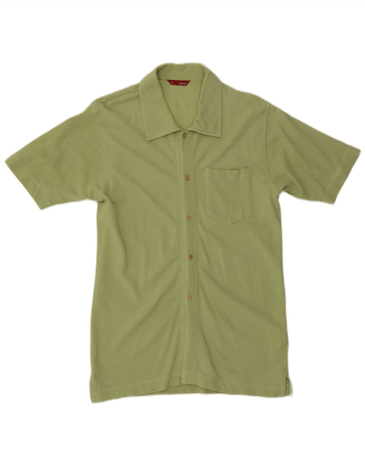 Camicia Mash da uomo a maniche corte grande in cotone verde