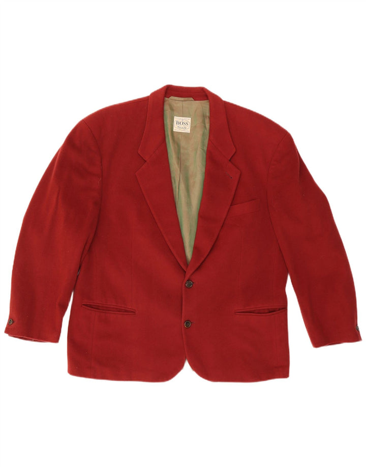 Giacca blazer da uomo a 2 bottoni Hugo Boss EU 54 2XL lana rossa