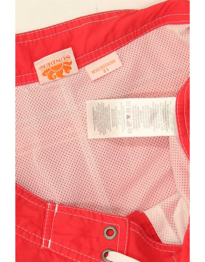 Pantaloncini da bagno da uomo Sundek nylon rosso medio