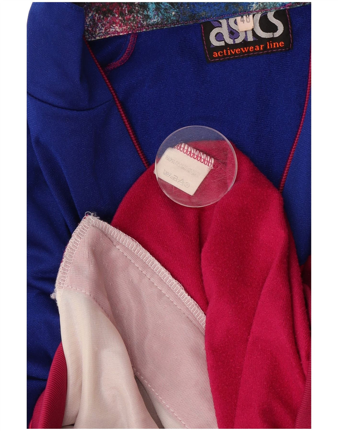 Giacca da tuta da uomo Asics IT 48 Poliestere color block rosa medio