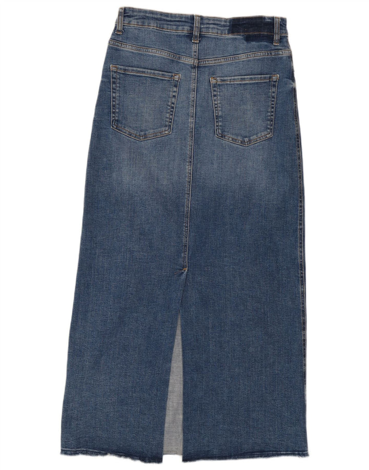 Gonna di jeans a vita alta maxi da donna Zara media W28 blu