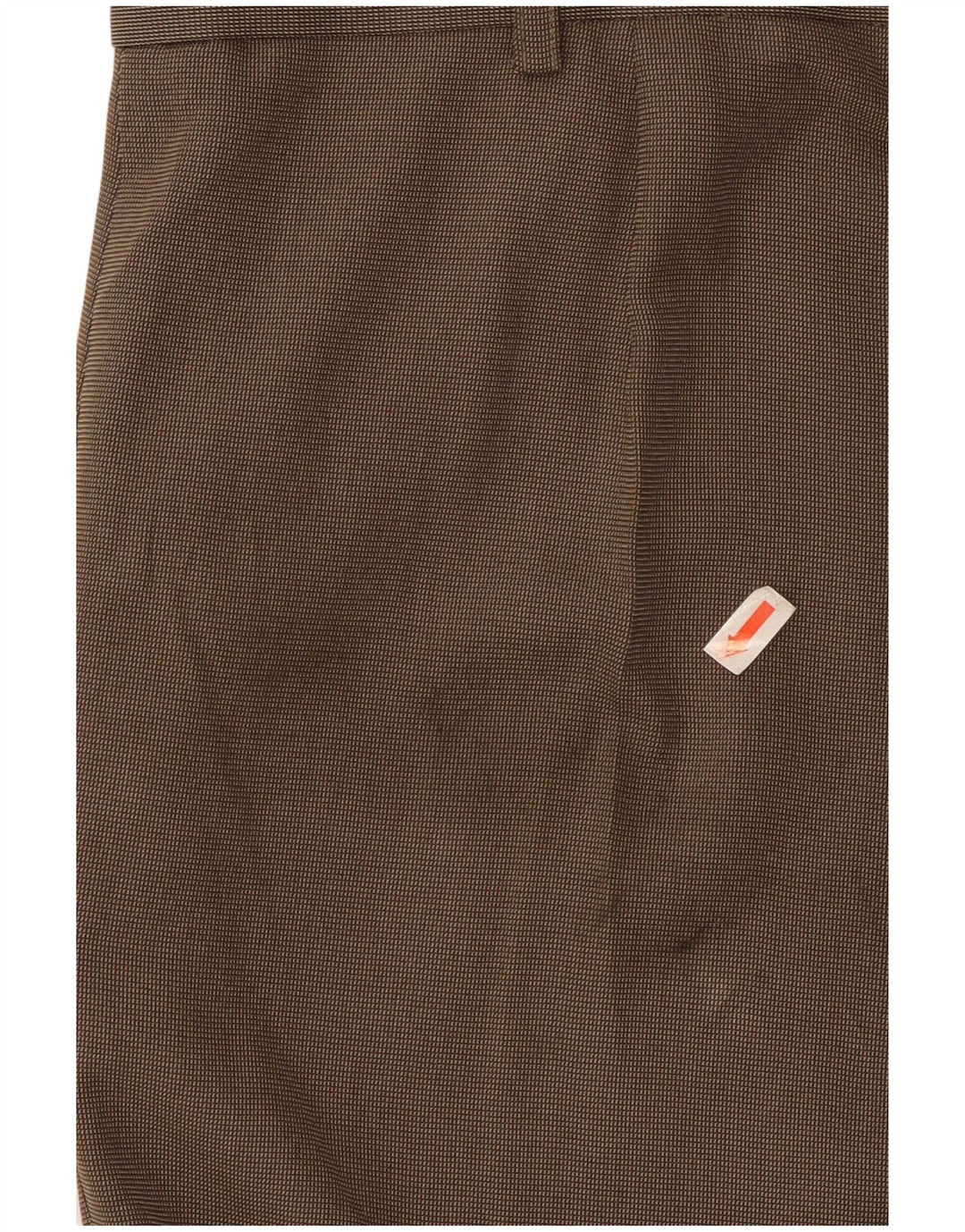 Pantaloni da abito vestibilità regolare Marks & Spencer da uomo W40 L29 poliestere marrone