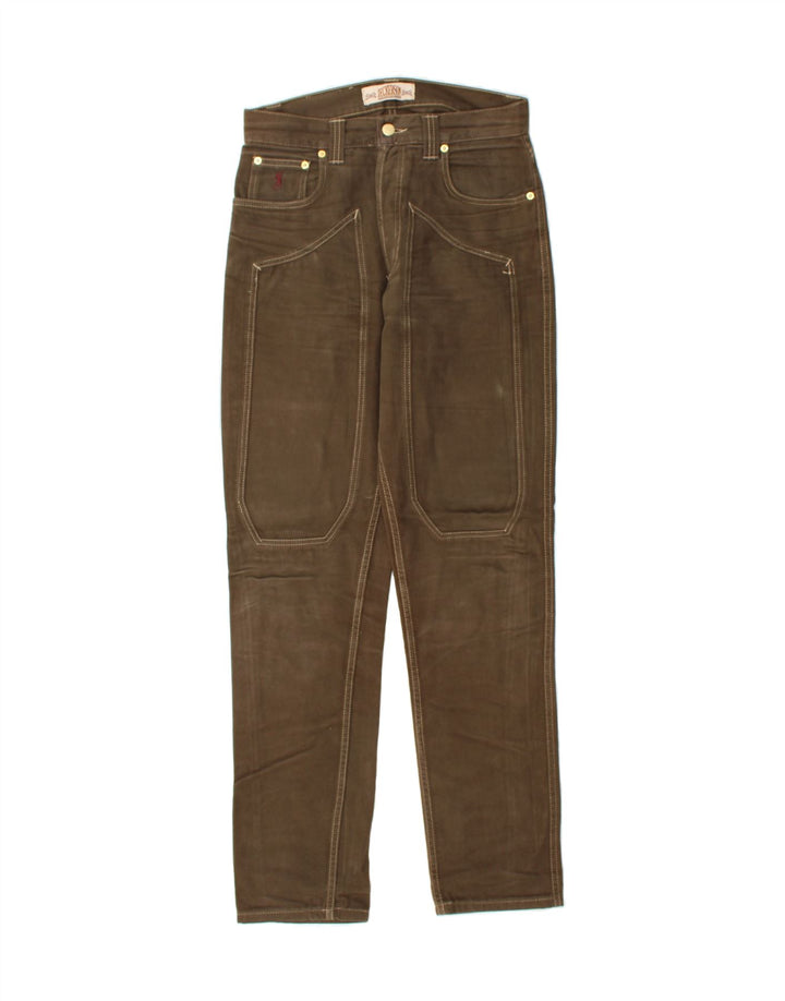 JECKERSON Womens Slim Casual Trousers W32 L33 Brown Vintage Jeckerson and Second-Hand Jeckerson from Messina Hembry 