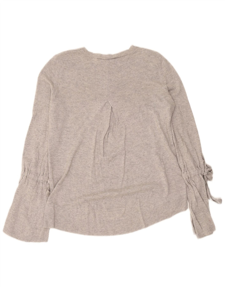 Maglione maglione con scollo a barca da donna Marella UK 16 grande grigio