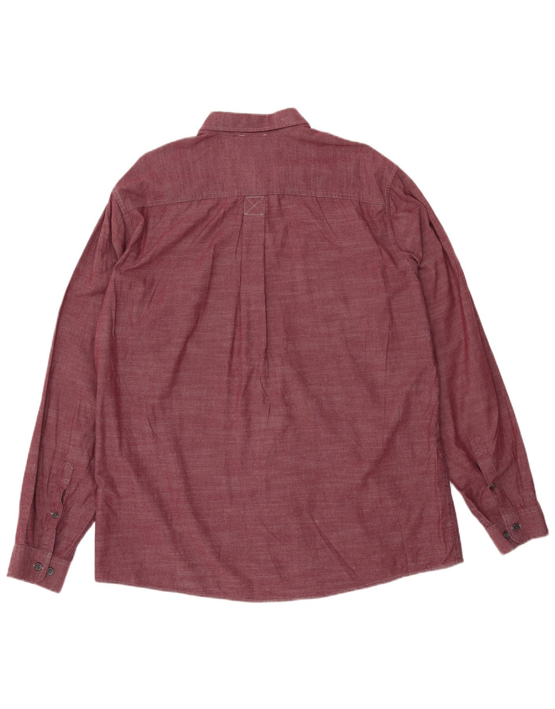 EDDIE BAUER Camicia da uomo alta classica vestibilità XL Borgogna