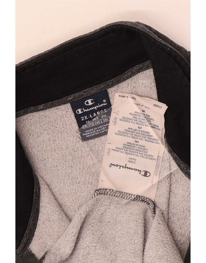 Giacca da tuta da uomo Champion 2XL Cotone color block grigio