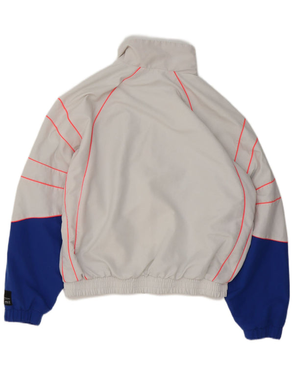 Giacca da tuta da donna Adidas UK 12 Medium Blue Colourblock Sports