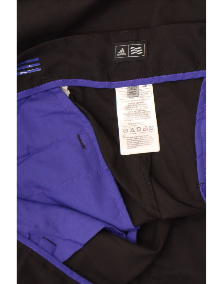 Pantaloni chino dritti da uomo Adidas W36 L32 poliestere nero