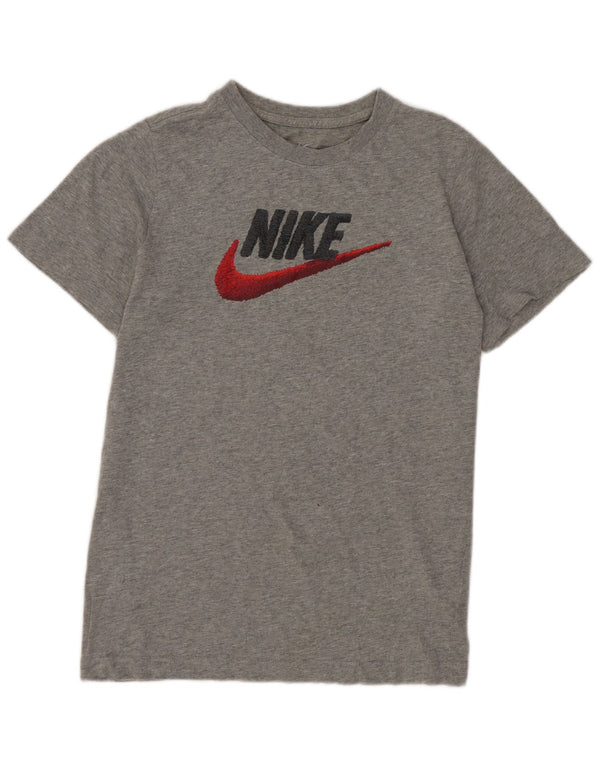 T-shirt grafica Nike per ragazze, maglietta grande, 12-13 anni, in cotone grigio