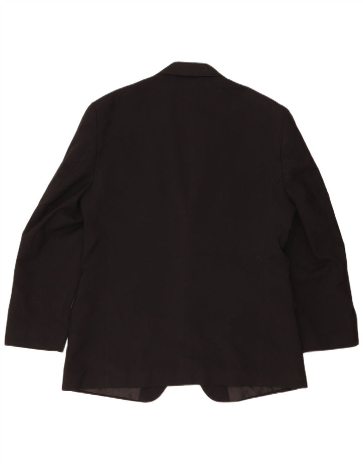 Giacca blazer a 2 bottoni Marks & Spencer da uomo UK 42 grande poliestere nero
