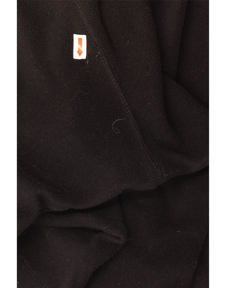 HELLY HANSEN Mens Petite Zip Neck Fleece Jumper Small Black Polyester