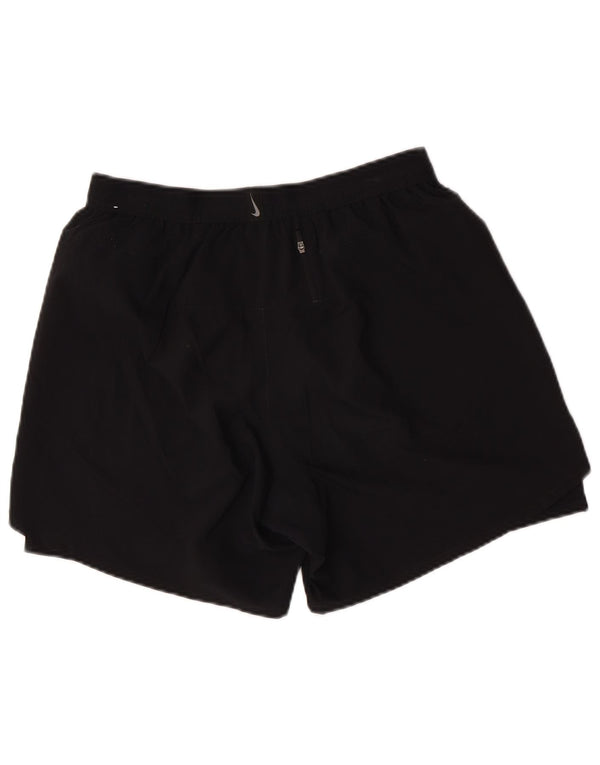 Pantaloncini sportivi Nike Dri Fit da donna, grandi, in poliestere nero