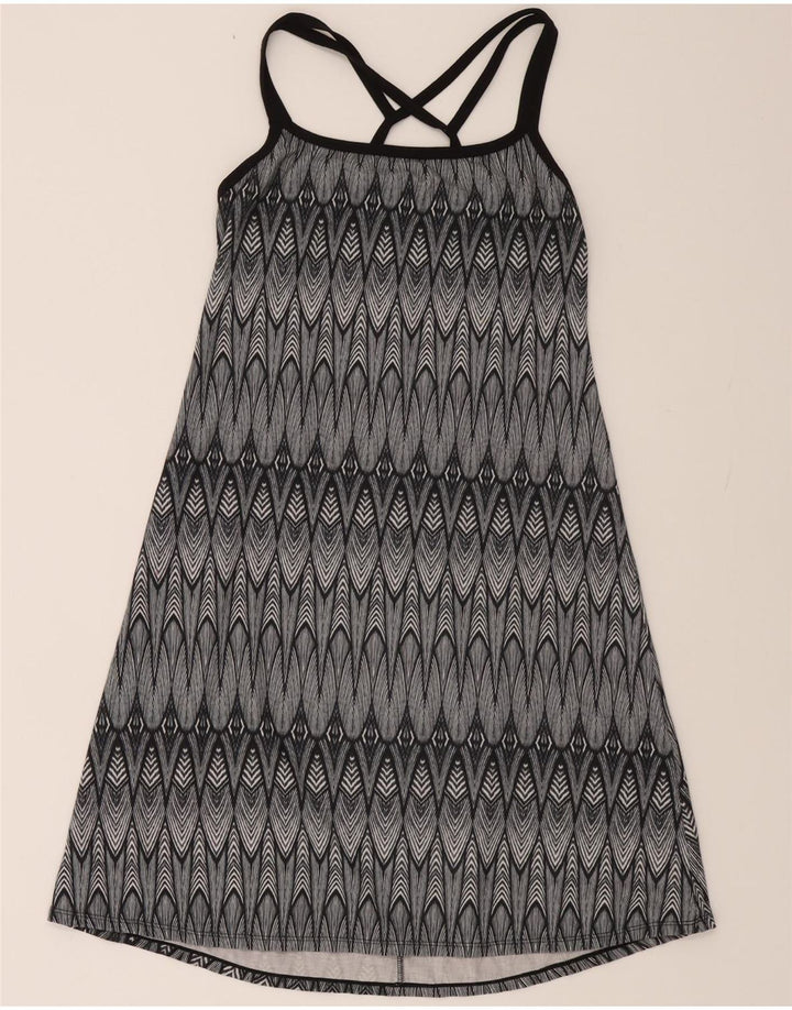 PRANA Womens Slip Dress UK 8 Small Grey Geometric Vintage Prana and Second-Hand Prana from Messina Hembry 
