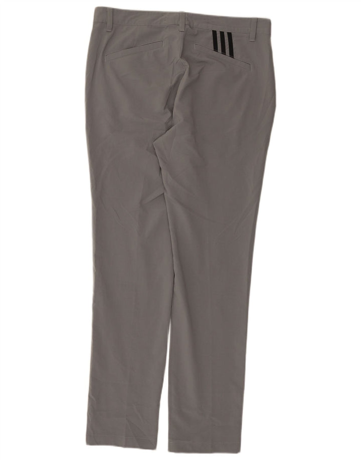Pantaloni chino slim da uomo Adidas W32 L32 poliestere grigio