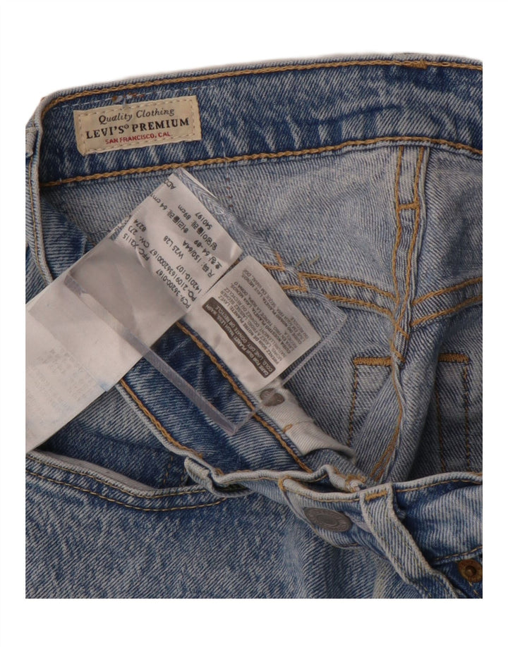 Jeans dritti a vita alta da uomo Levi's W25 L28 cotone blu