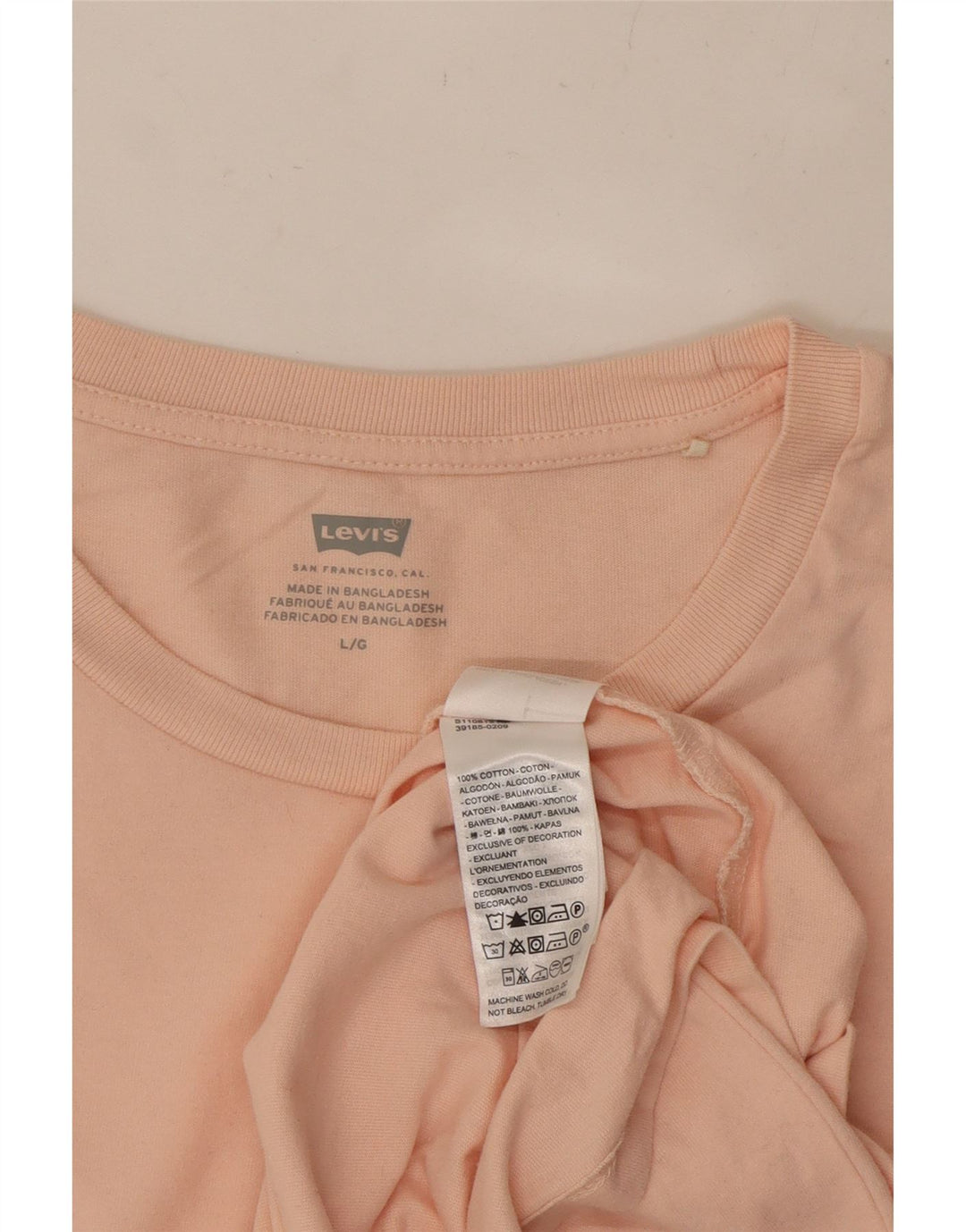LEVI'S Womens T-Shirt Top UK 16 Large Pink Vintage Levi's and Second-Hand Levi's from Messina Hembry 
