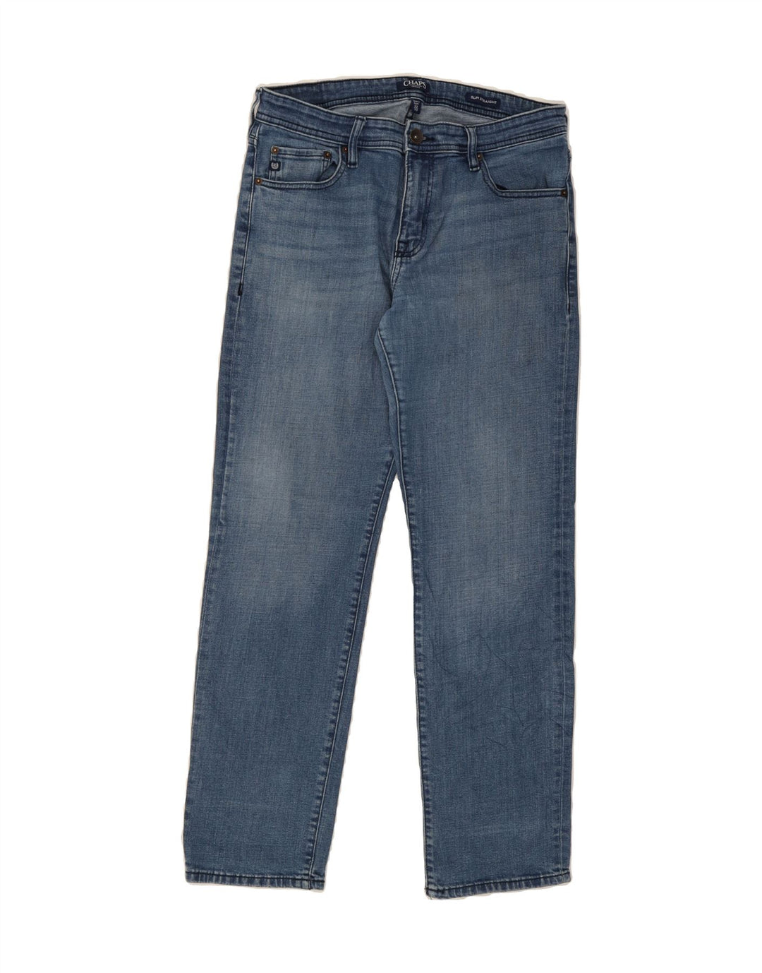 CHAPS Mens Slim Straight Jeans W32 L32 Blue Cotton Vintage Chaps and Second-Hand Chaps from Messina Hembry 