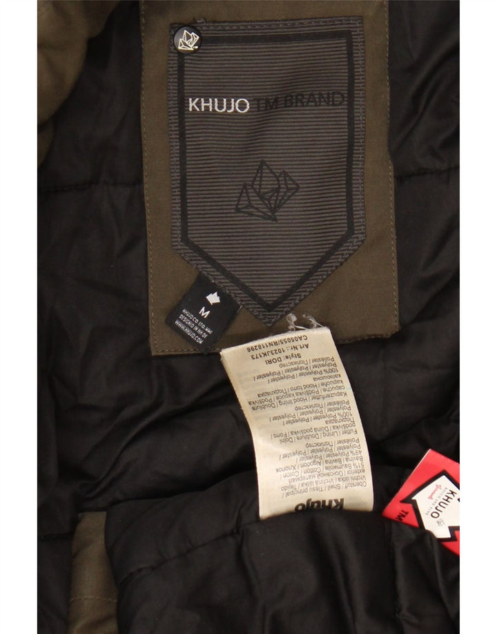 Giacca a vento con cappuccio da donna KHUJO UK 14 cotone kaki medio
