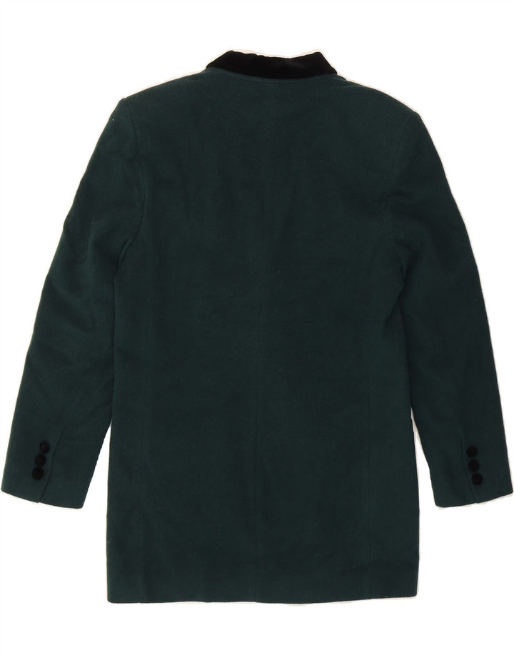 VINTAGE Womens Double Breasted Blazer Jacket UK 10 Small Green Wool Vintage Vintage and Second-Hand Vintage from Messina Hembry 