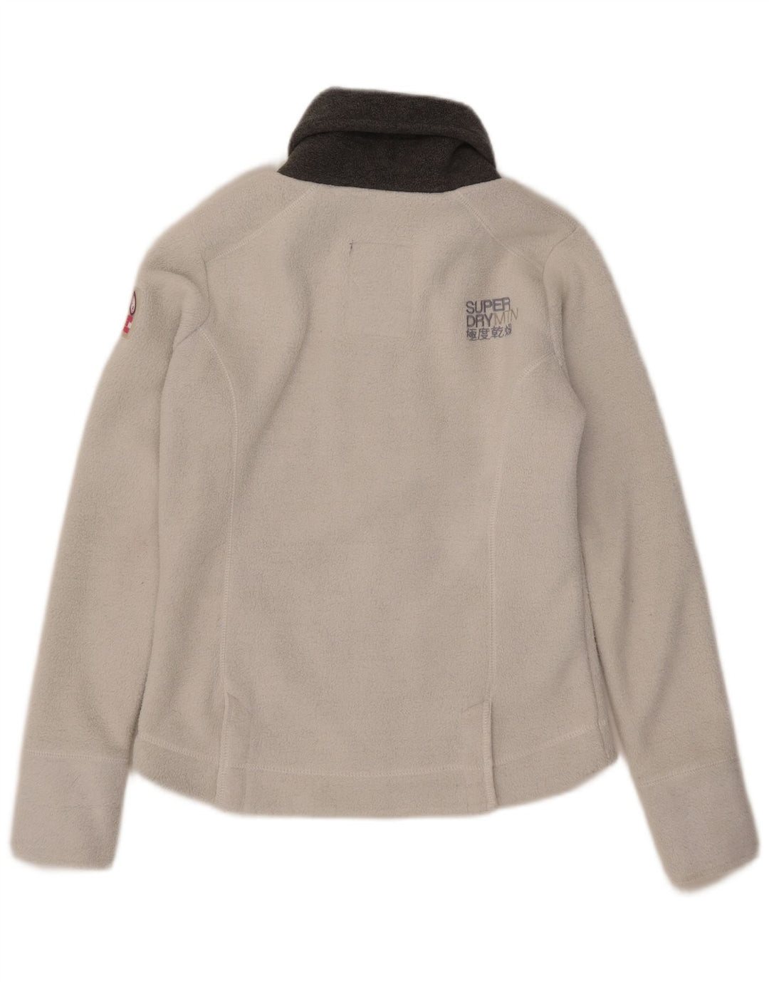 Giacca in pile da donna Superdry UK 14 Large Poliestere bianco