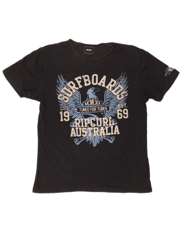 T-shirt grafica da uomo RIP CURL Top piccola nera