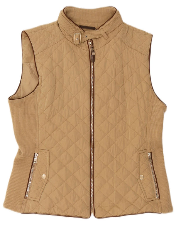 Gilet trapuntato da donna Zara UK 18 XL Beige