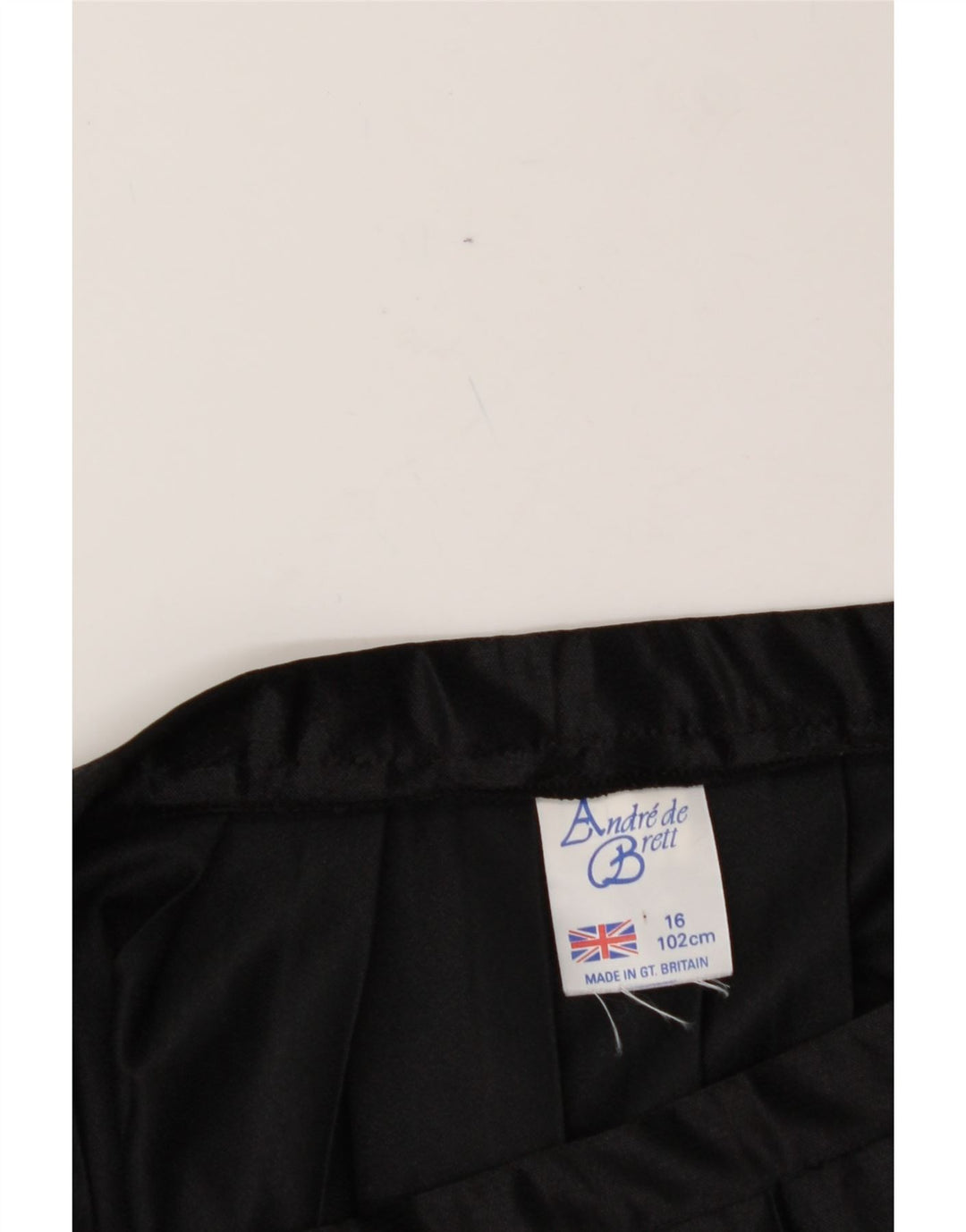 VINTAGE Womens Pleated Skirt UK 16 Large W38  Black Polyester Vintage Vintage and Second-Hand Vintage from Messina Hembry 