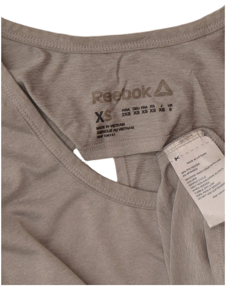 Top Reebok da uomo a maniche lunghe UK 8 Small Grey Poliestere Sports