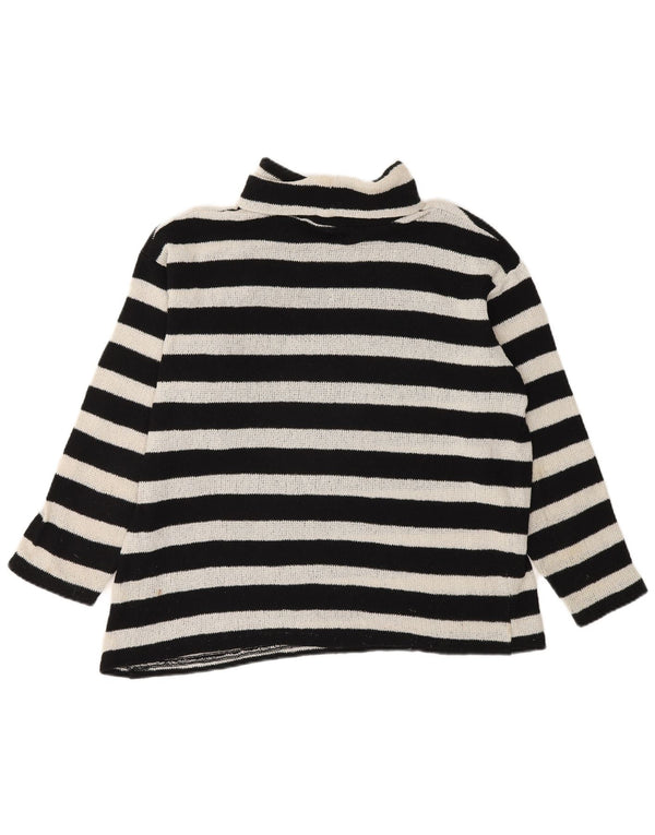 Maglione a collo alto oversize da donna Zara UK 10 piccolo a righe nere