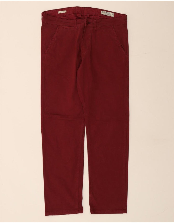 JACK & JONES Pantaloni chino slim fit da uomo W34 L30 in cotone marrone