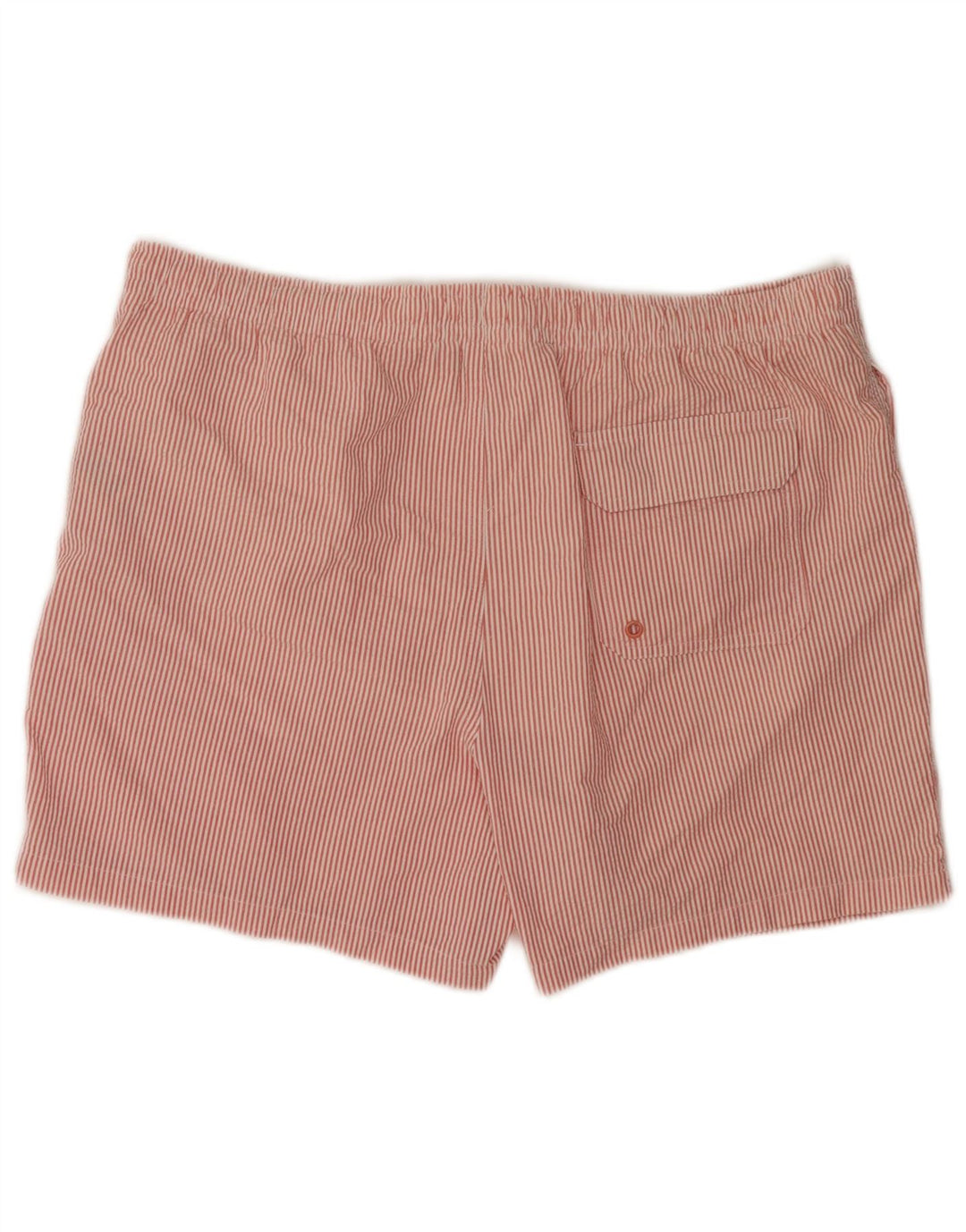 MARKS & SPENCER Pantaloncini da bagno da uomo XL Rosso gessato in cotone