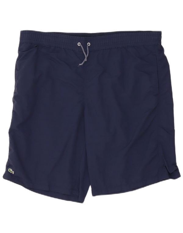 Lacoste Mens Swimming Shorts Size 7 2XL Navy Blue Polyester
