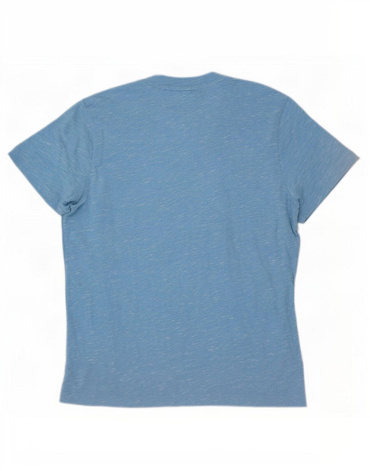 T-shirt da uomo Tommy Hilfiger Top grande in cotone chiazzato blu